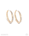 Paparazzi Accessories - GLITZY By Association - Gold - Post Back Earrings