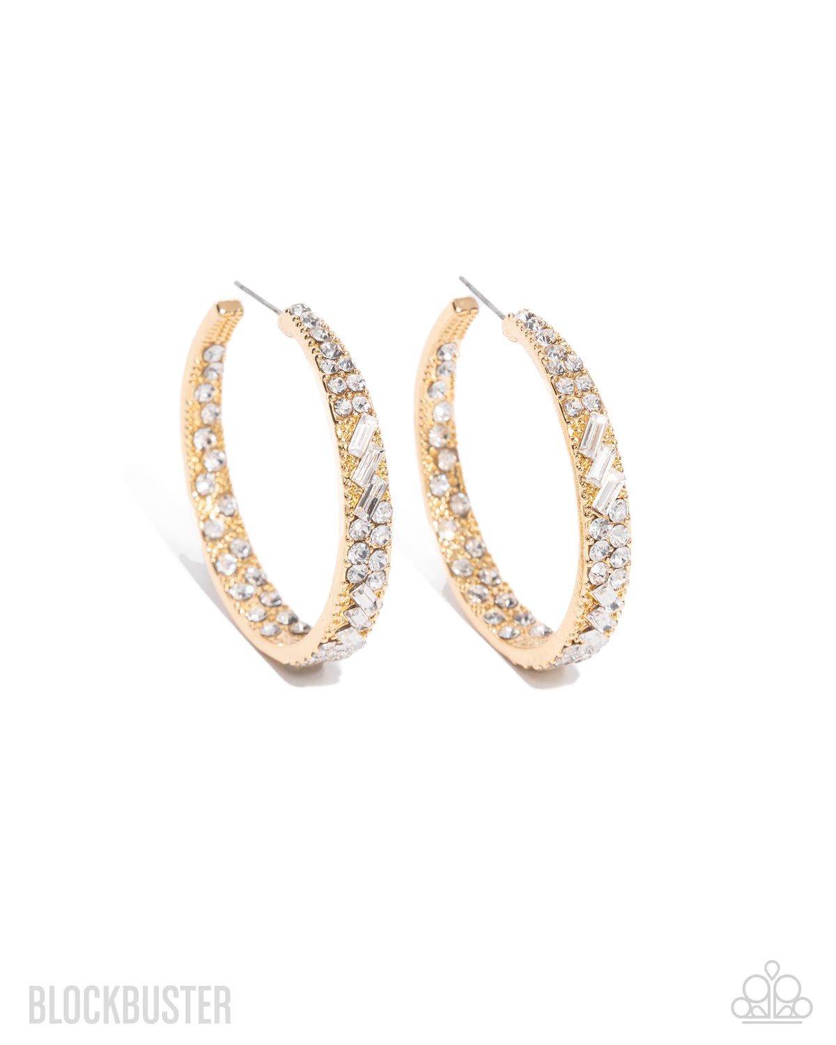 Paparazzi Accessories - GLITZY By Association - Gold - Post Back Earrings