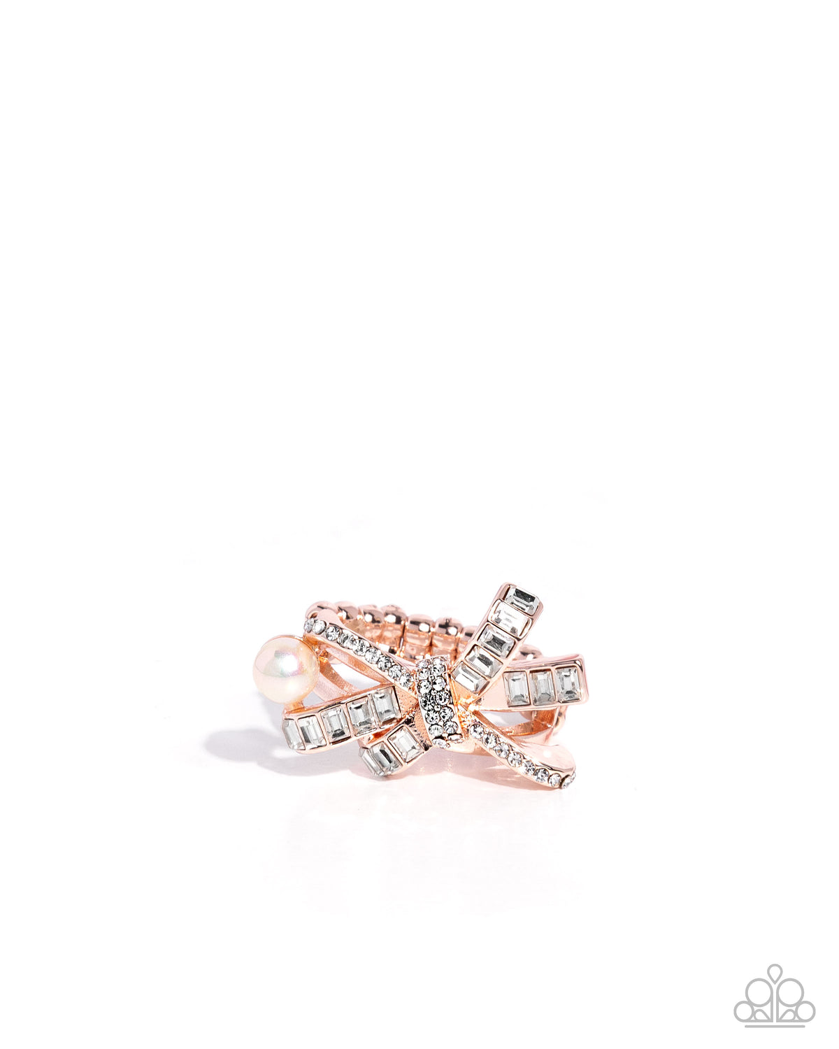 Paparazzi Accessories - Bow Beacon - Rose Gold - Ring
