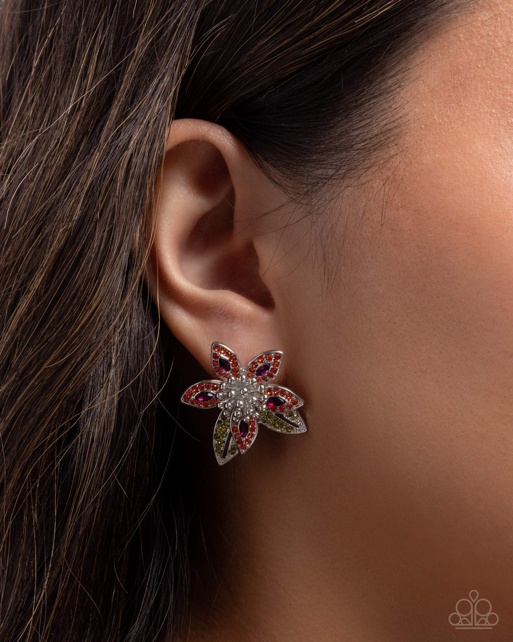 Paparazzi Accessories - Floral Fairness - Multi - Earrings - Post