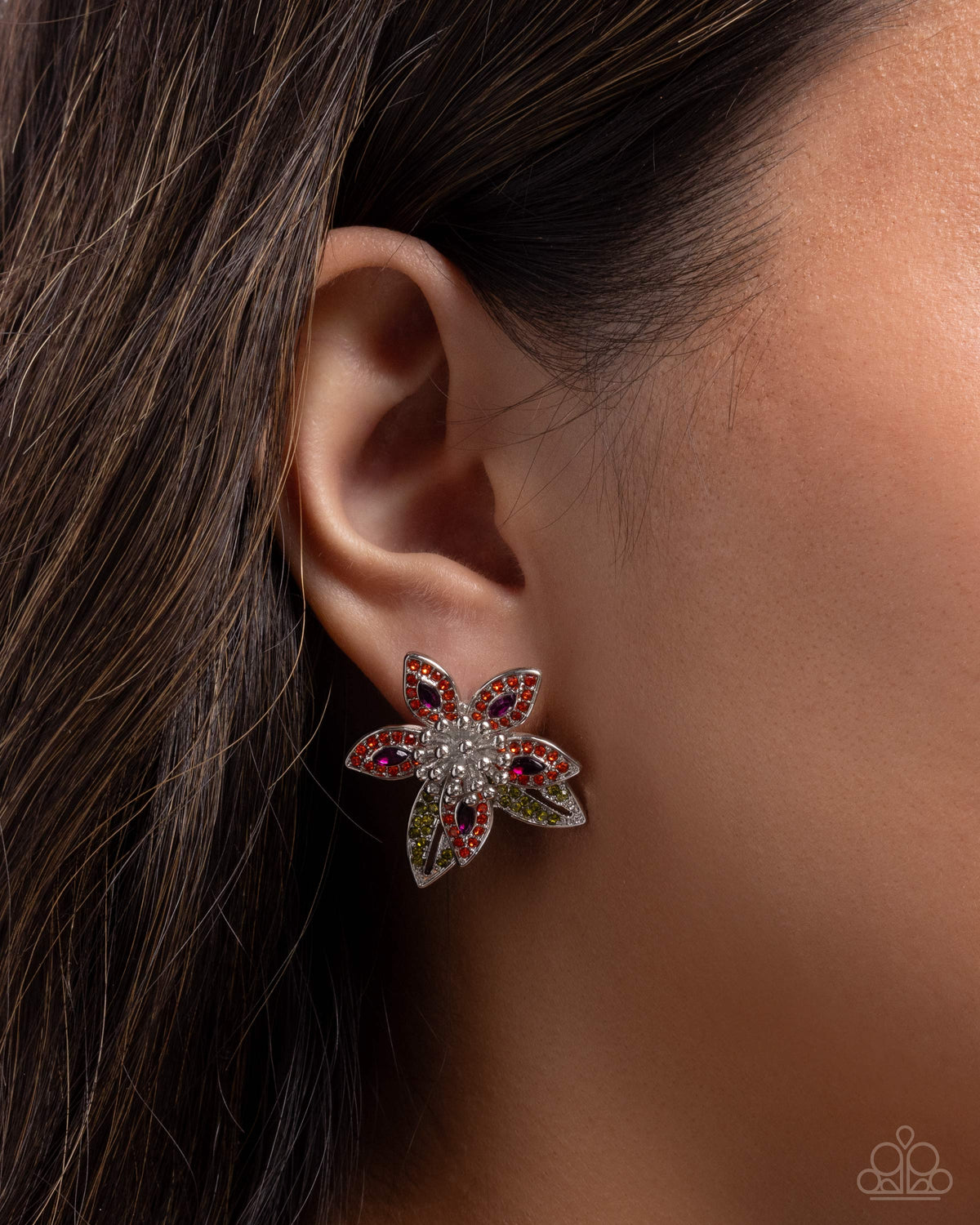 Paparazzi Accessories - Floral Fairness - Multi - Earrings - Post