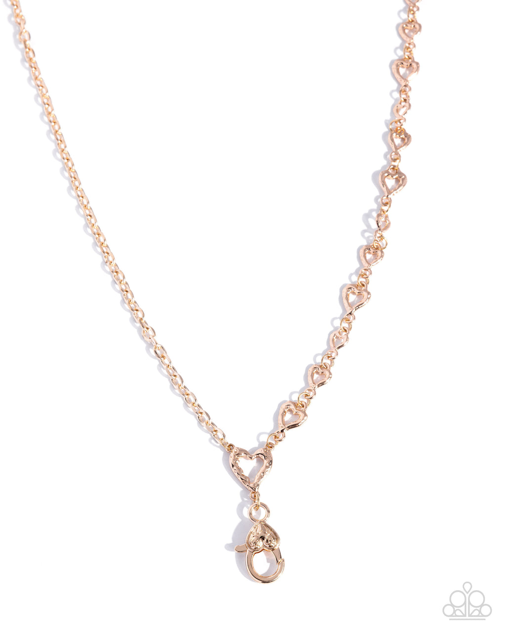 Paparazzi Accessories - Romantic Horoscope - Gold - Lanyard - Hearts