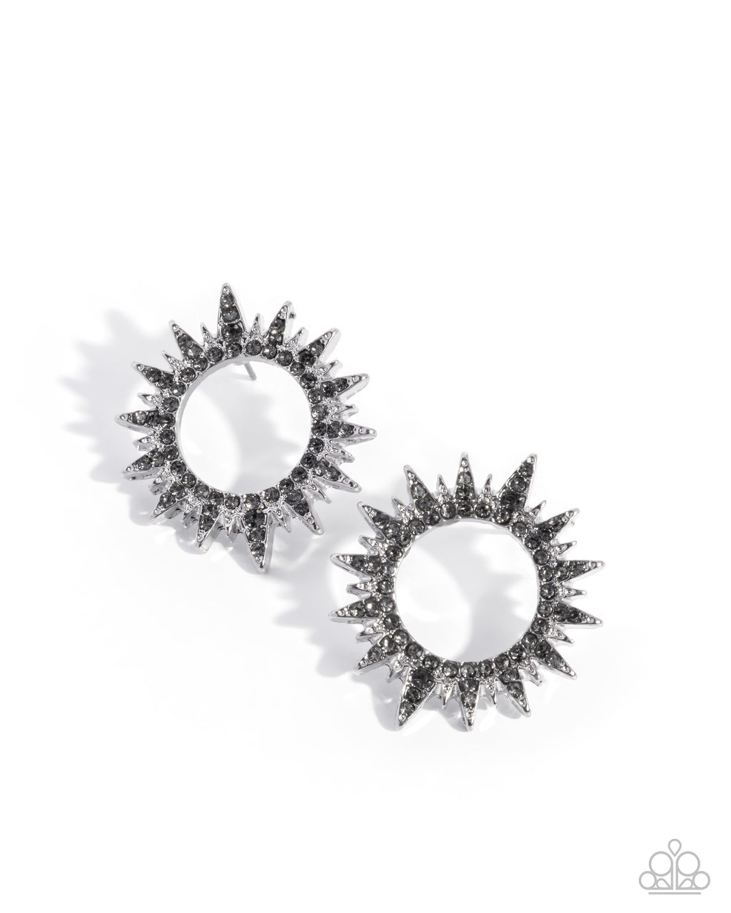 Paparazzi - Stellar Stealth - Silver - Post back earrings
