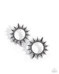 Paparazzi - Stellar Stealth - Silver - Post back earrings