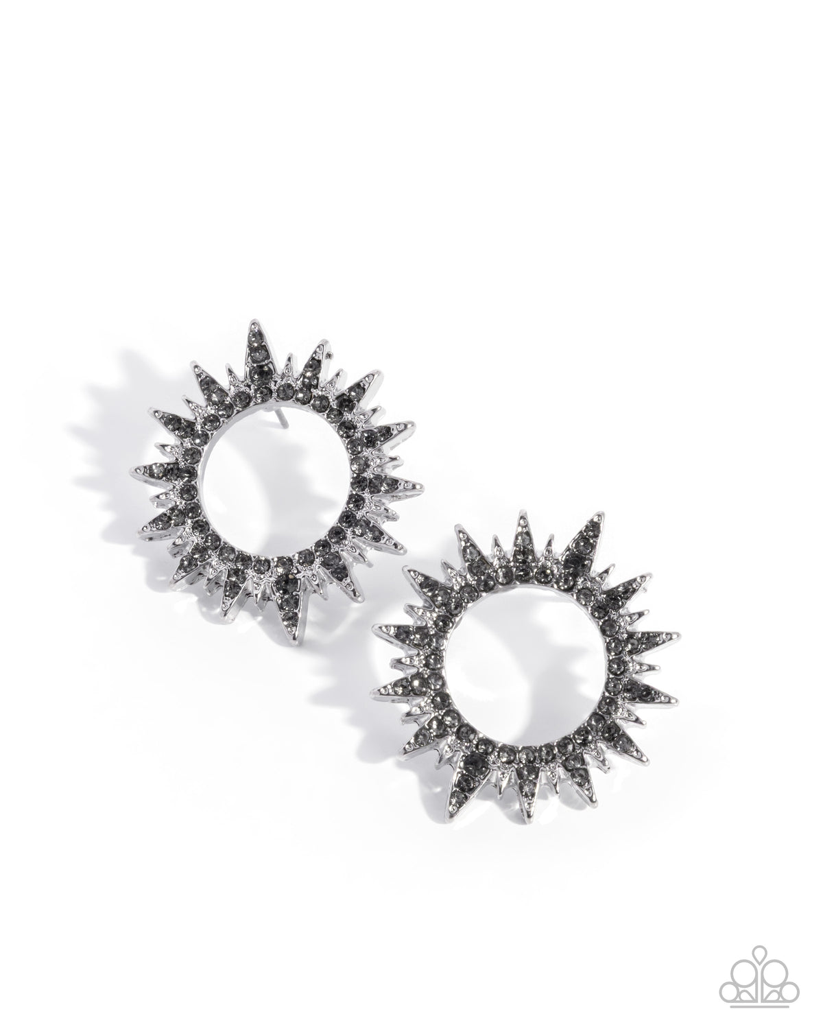 Paparazzi - Stellar Stealth - Silver - Post back earrings
