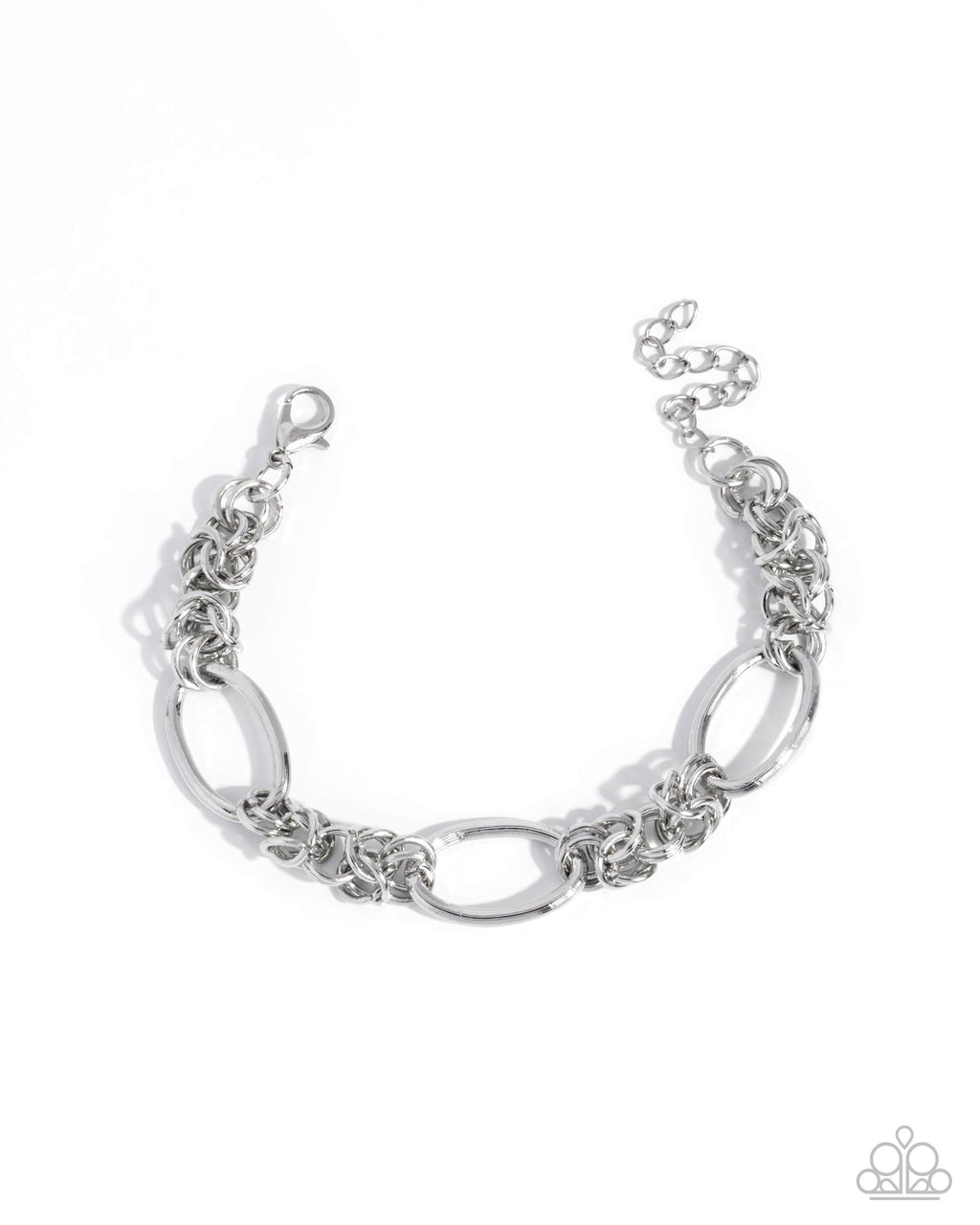 Paparazzi Accessories - Mismatched Monument - Silver - Clasp