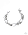 Paparazzi Accessories - Mismatched Monument - Silver - Clasp