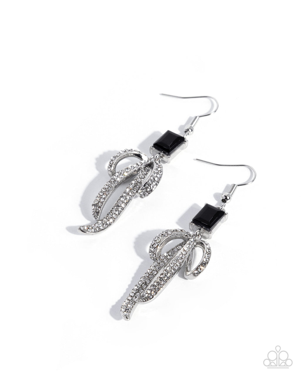 Paparazzi - Better Bows - Black - Fish hook earring