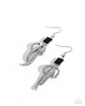 Paparazzi - Better Bows - Black - Fish hook earring
