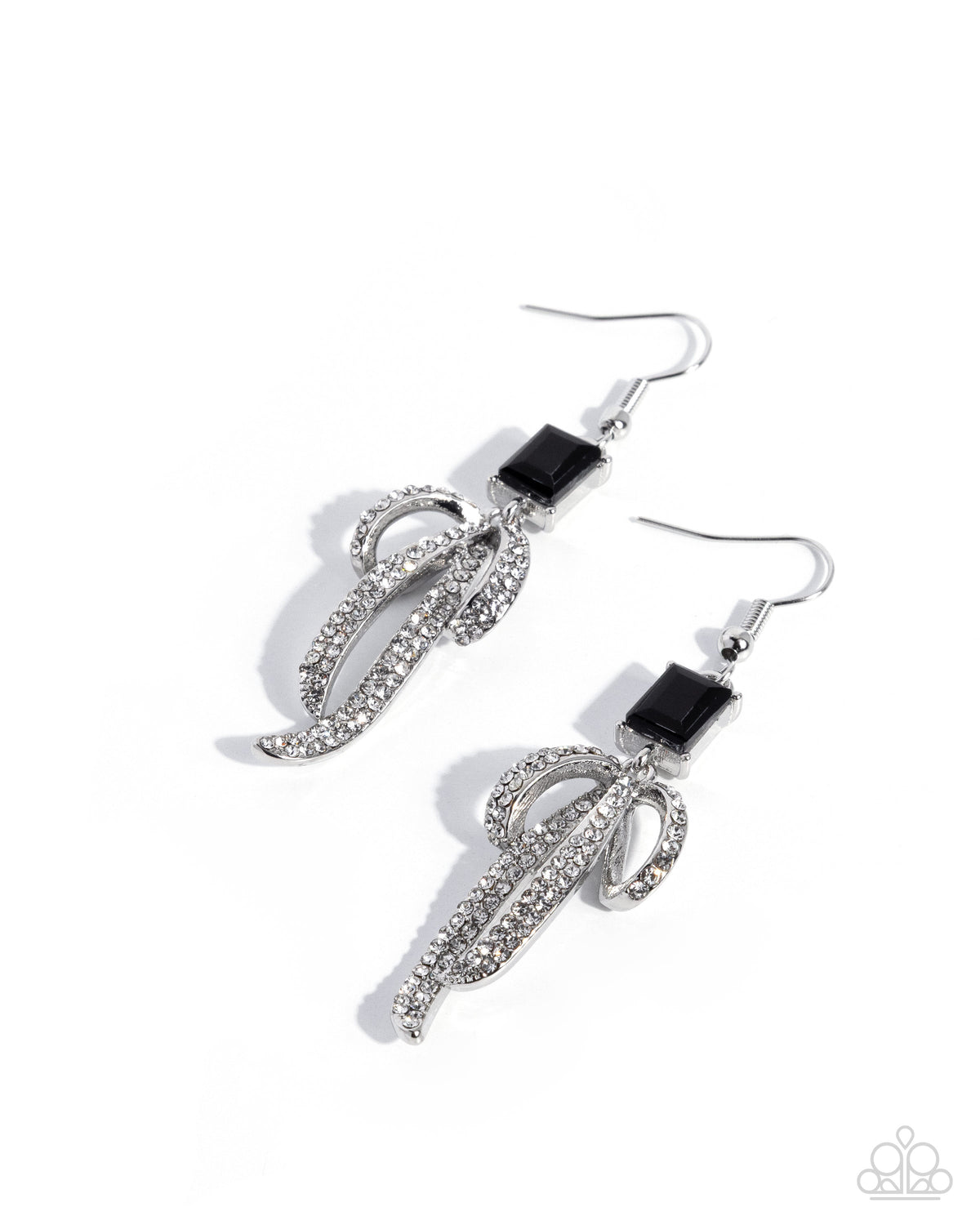 Paparazzi - Better Bows - Black - Fish hook earring